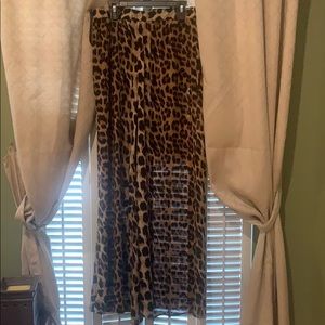 LESHOP Leopard palazzo pants